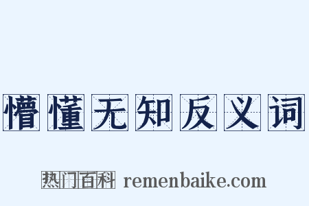 懵懂无知反义词是什么意思的图片